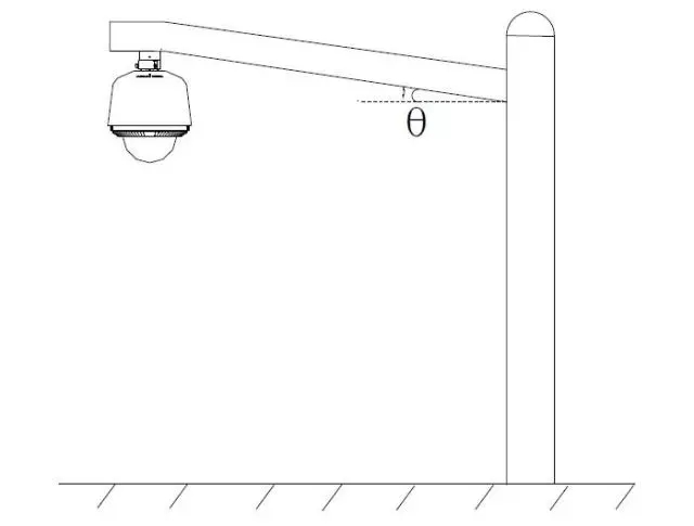 球機立桿支架安裝示意圖