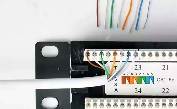 網(wǎng)絡(luò)配線架完成打線圖