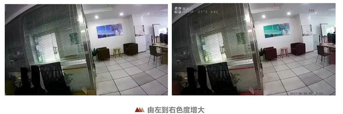 網絡攝像頭色度調節對比圖