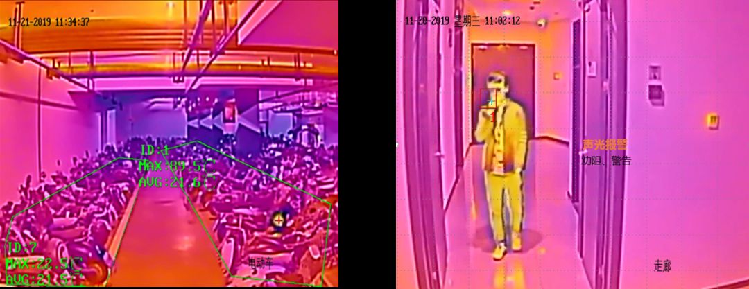 海康威視網(wǎng)關(guān)相機(jī)煙感套裝成像效果圖